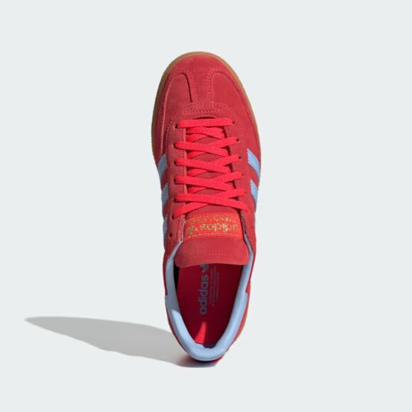 Adidas Handball Spezial Lucid Red Glow Blue Gum Womens JR3607 NEW Multi Sz - Picture 4 of 7